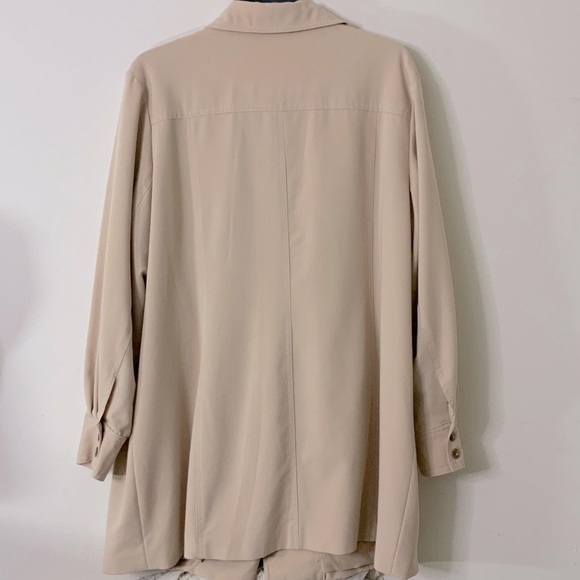 VINTAGE Aldo Trevi Tan Jacket Trench - Picture 3 of 10